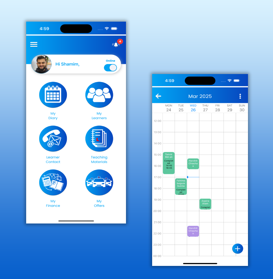 Drivebook App / Driving school app
